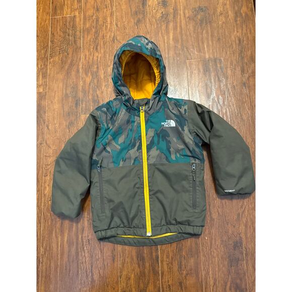 The North Face Dryvent Jacket Toddler 4T Green Camo Zip Up Hooded Winter Dry - Picture 1 of 10